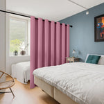 ChrisDowa pink blackout curtain grommet detail