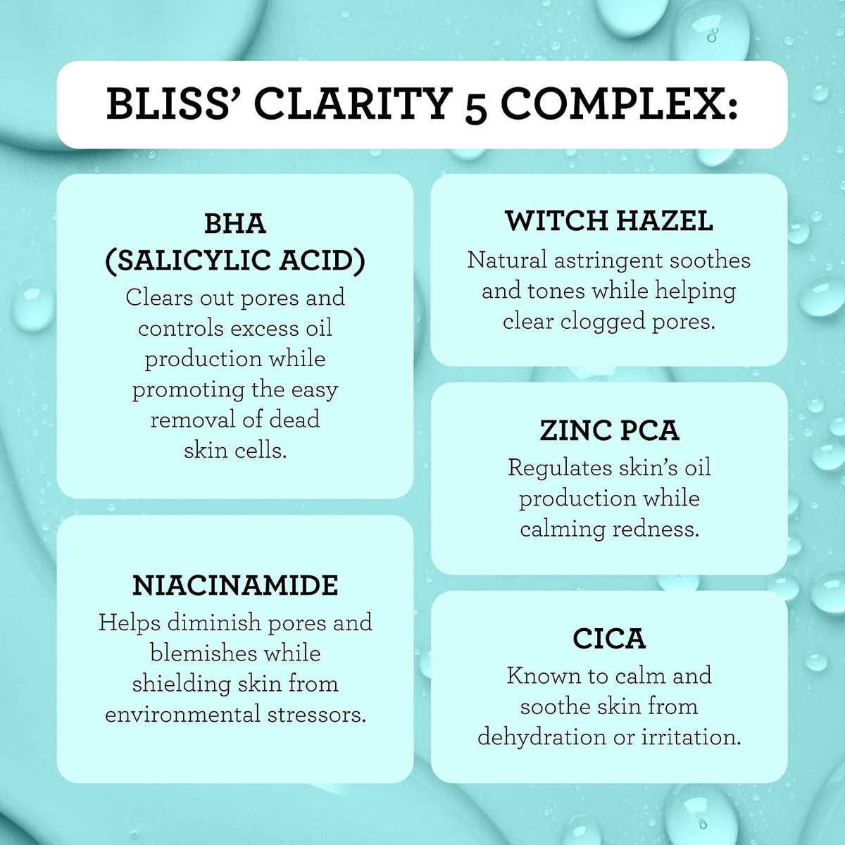 Bliss BHA salicylic acid facial toner serum and exfoliating face cleanser duo