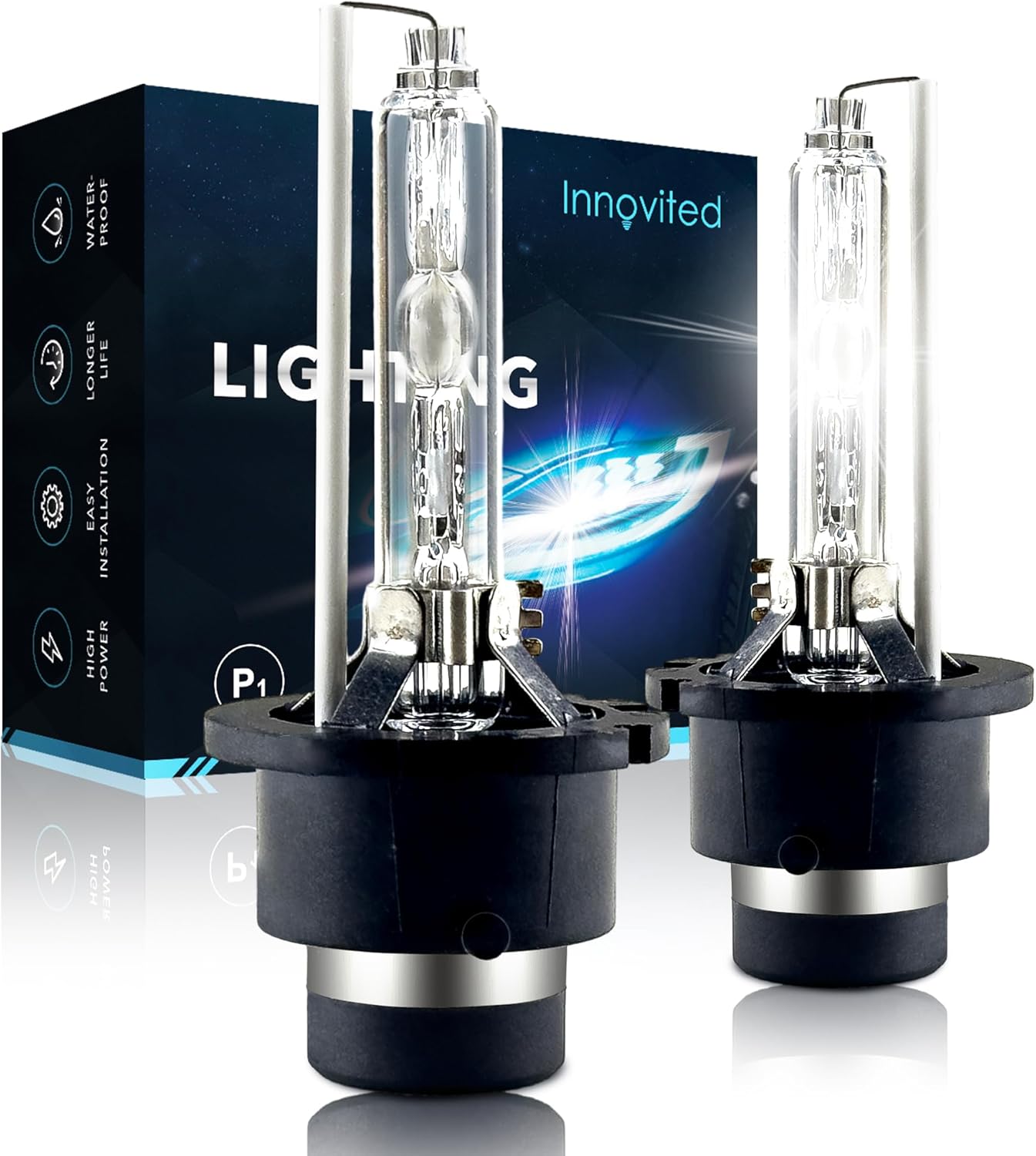 Innovited D2S HID Xenon Headlight Bulbs front view package