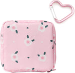 Adorable Pink Peri sanitary napkin storage bag front view