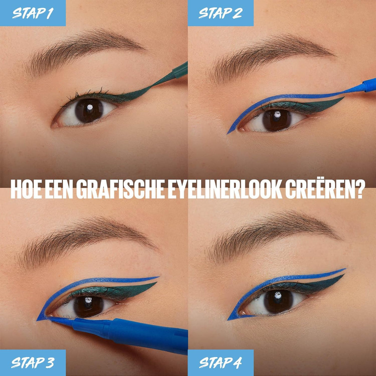 Application demonstration of Maybelline liquid liner