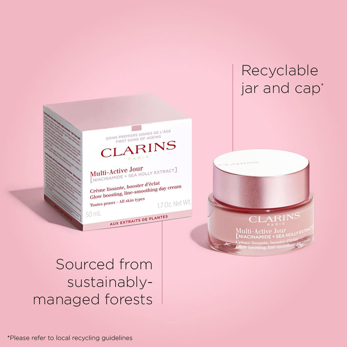CLARINS Multi-Active Day Moisturizer with Niacinamide | Smooth Fine Lines | Visibly Tighten Pores | Even Tone and Texture | Boost Glow | Strengthen Moisture Barrier - Image 9