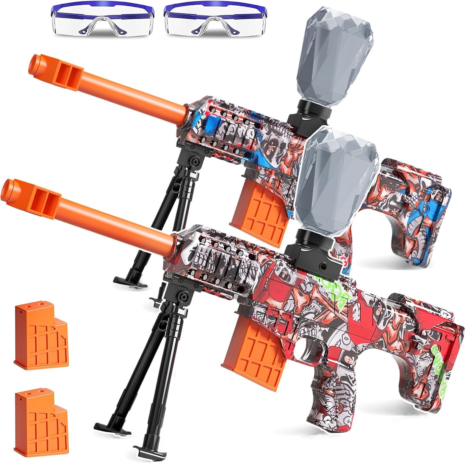 Lazzarou 2 pack electric splatter blaster toys front view