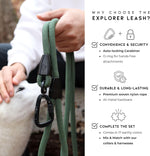 Close up of auto locking aviation aluminum carabiner on California Horizon leash