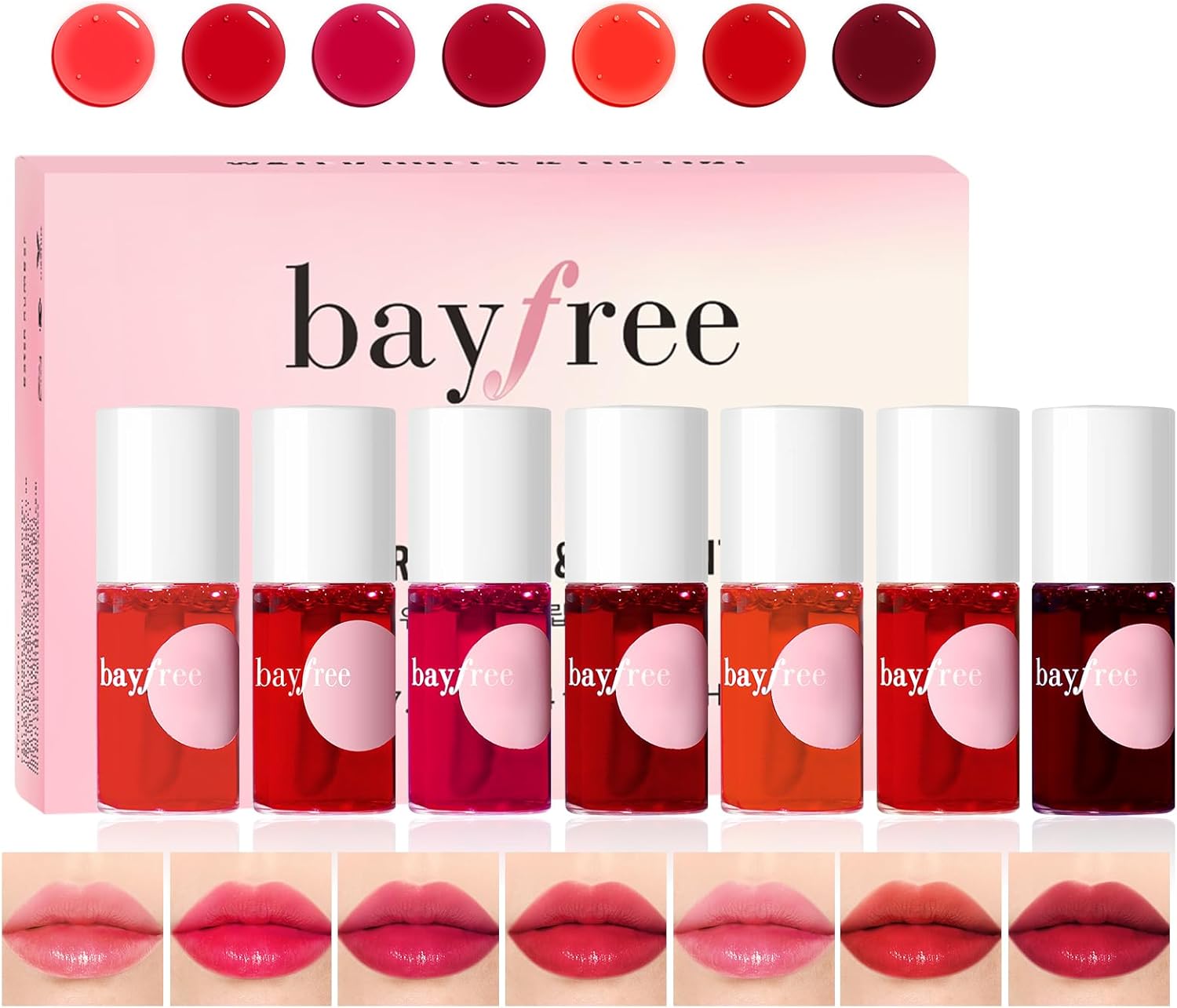 bayfree Lip Tint Stain Set, Lip Stain Long Lasting Waterproof, Lightweight, Non-sticky, Transfer-Proof, Matte Finish (fruit land) - Image 1