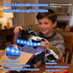 Ehauuo kids light up shoes rear heel button mechanism view