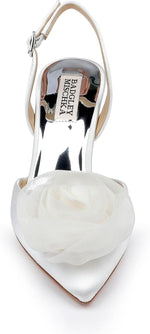 Badgley Mischka Carlise rear view with adjustable buckle closure