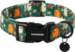 Airtag Cotton Hemp Dog Collar, Heavy-Duty Dog Collar with Airtag Holder Fall Orange Natural Fabric Pet Dog Collars Cute Puppy Necklace for Small Medium Large Dogs - Image 9