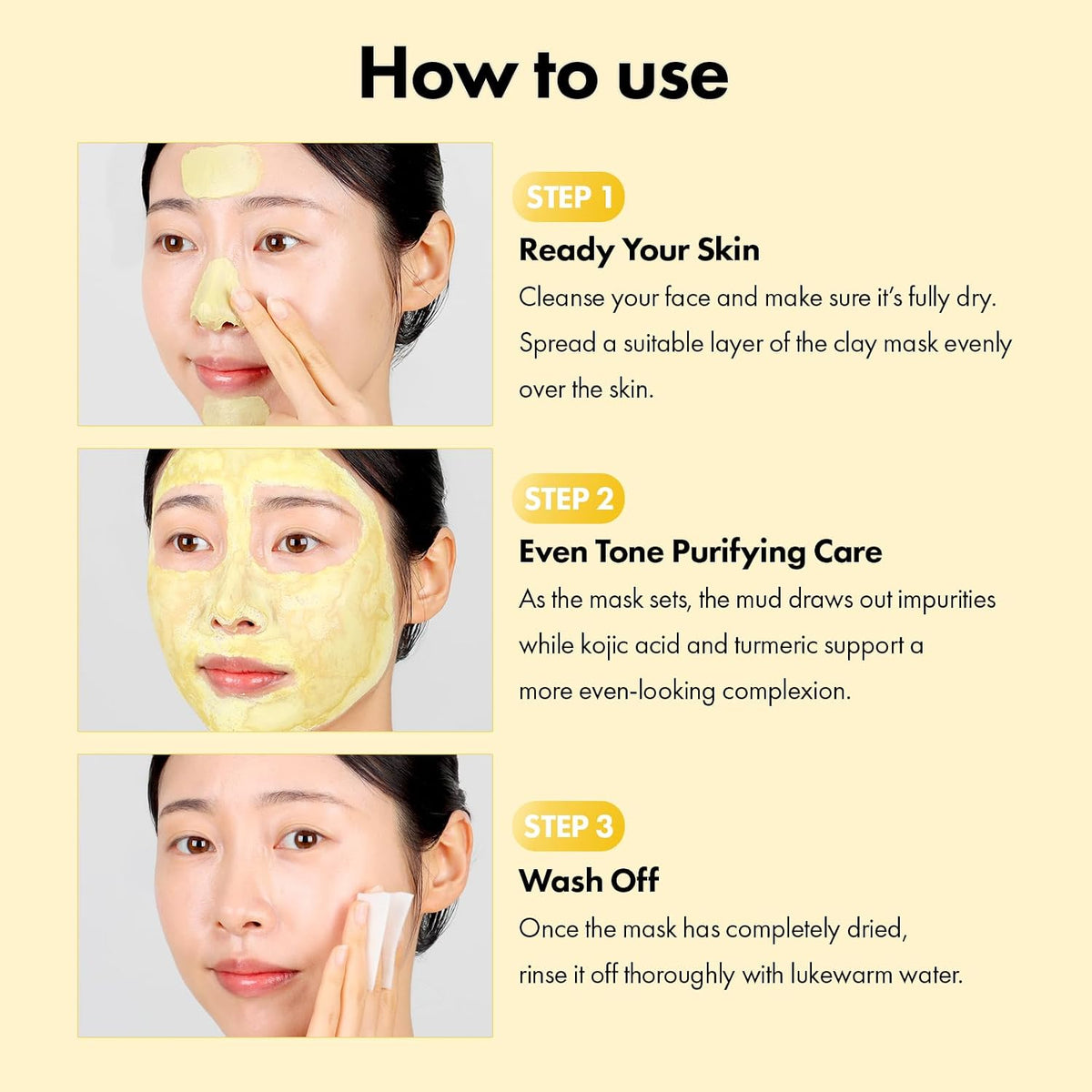 Quick dry face mask tube cooling formula for fading hyperpigmentation and acne scars.