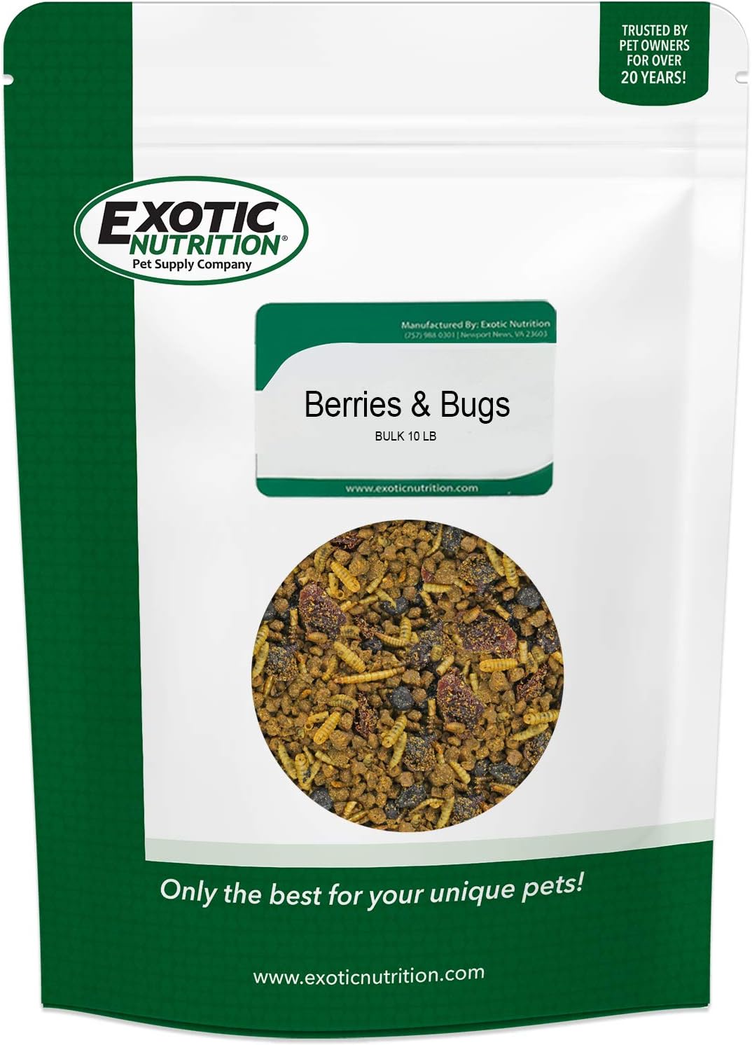 Exotic Nutrition Berries and Bugs healthy food for hedgehogs