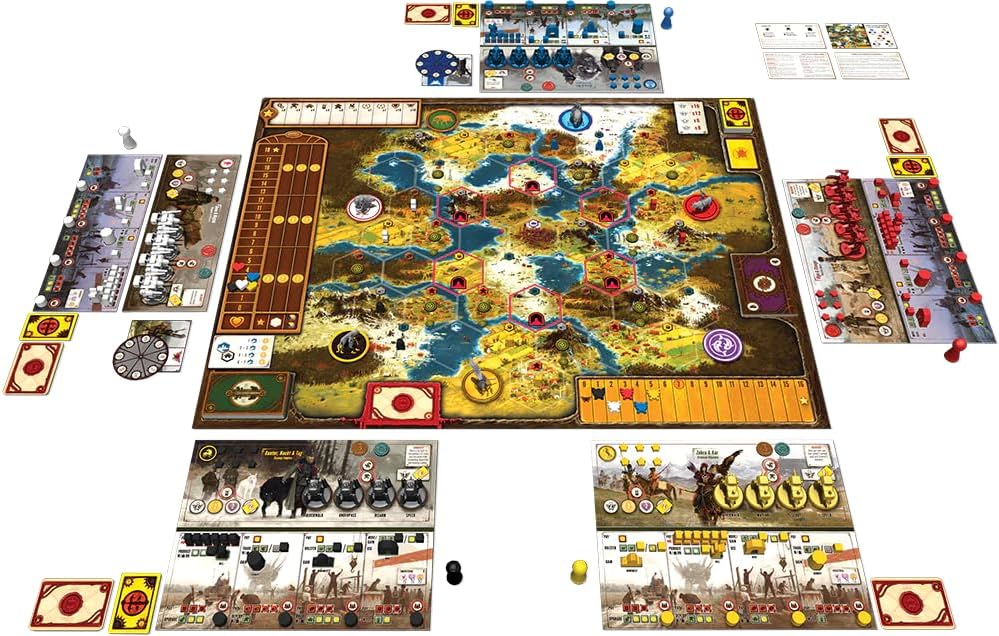 Stonemaier Games Scythe board game box open components