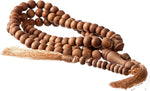 Nusantara Shop Sandalwood Tasbih front view showing 99 natural wooden beads
