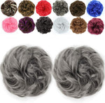 Liliyab messy hair bun hair piece front view
