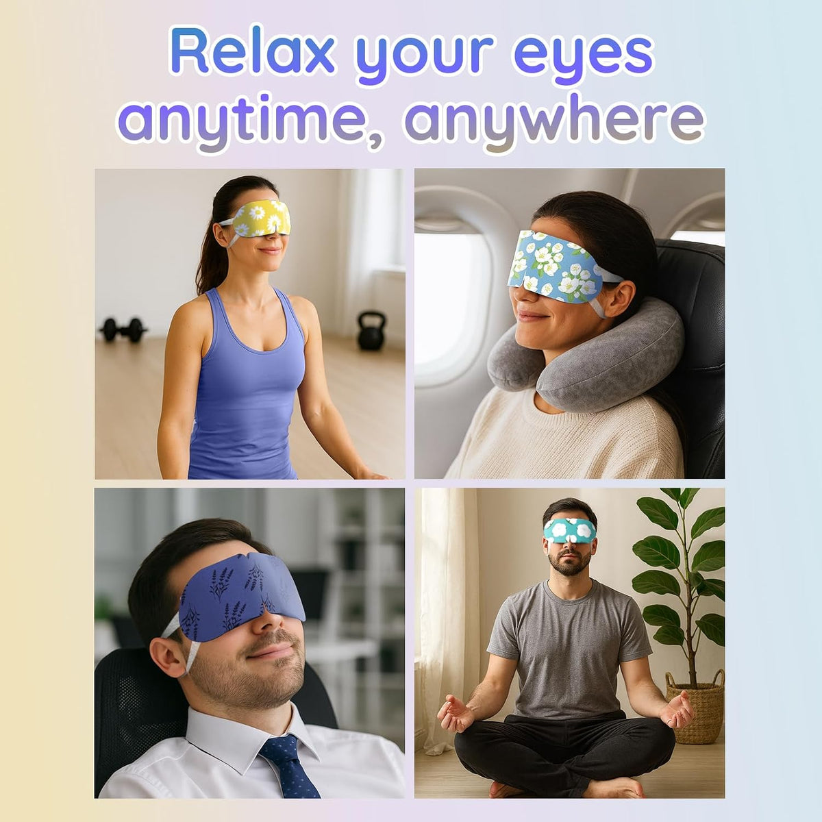 Bloomora unscented steam eye mask packaging