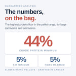 Northfin jumbo formula pellet size comparison view