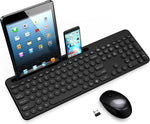 LeadsaiL wireless keyboard and mouse combo front view