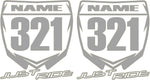 JUST RIDE Motocross Number Plate Replica Decal Stickers YZ - Image 9