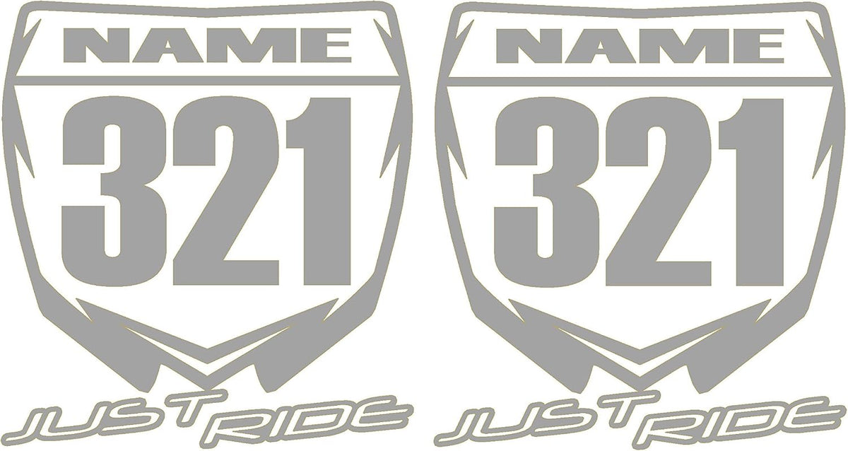 JUST RIDE Motocross Number Plate Replica Decal Stickers YZ - Image 9