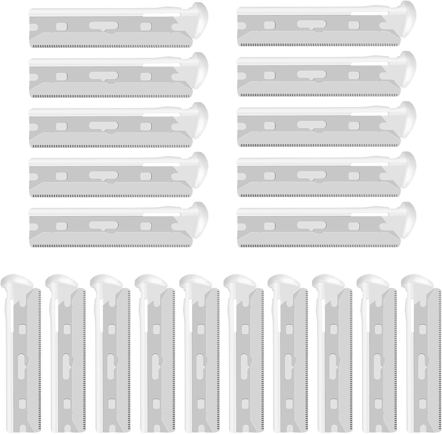 Amilkme replacement blades for Tweezerman facial razor front packaging view