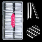SWETIDY No C Curve square flat nail tips in a 500 piece XXL extra long clear kit