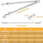 Pettom chrome plated metal dog chain double pet clip leash splitter close up