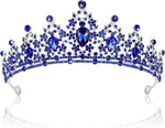SuPoo Wedding Crowns for Women Tiara for Girls Crystal Princess Queen Crown Rhinestone Birthday Tiara Headband Red Black - Image 9