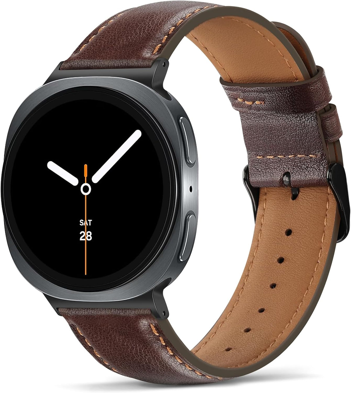 Tasikar Leather Bands Compatible with Samsung Galaxy Watch Ultra 2 47mm (2026)/ Ultra 1 47mm (2025/2024), Genuine Leather Strap for Galaxy Watch Ultra 47mm, Brown - Image 11