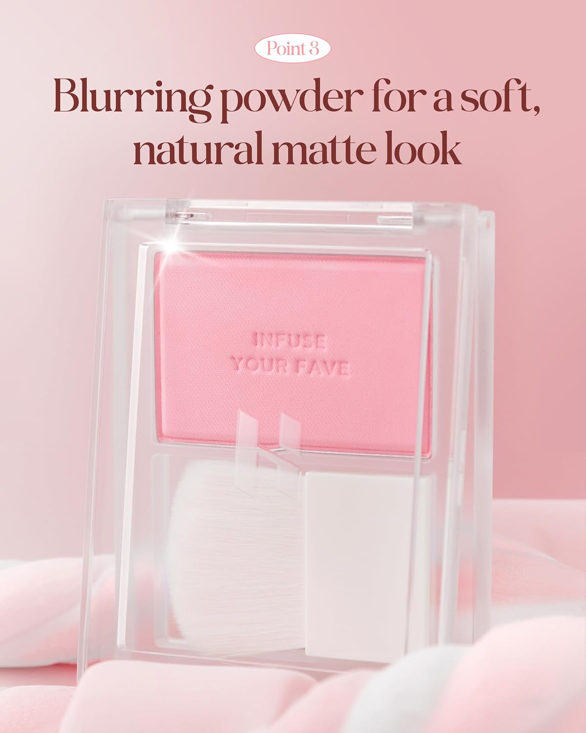 Holika Holika My Fave Infusing Blush 08 Fuzzy swatch on skin