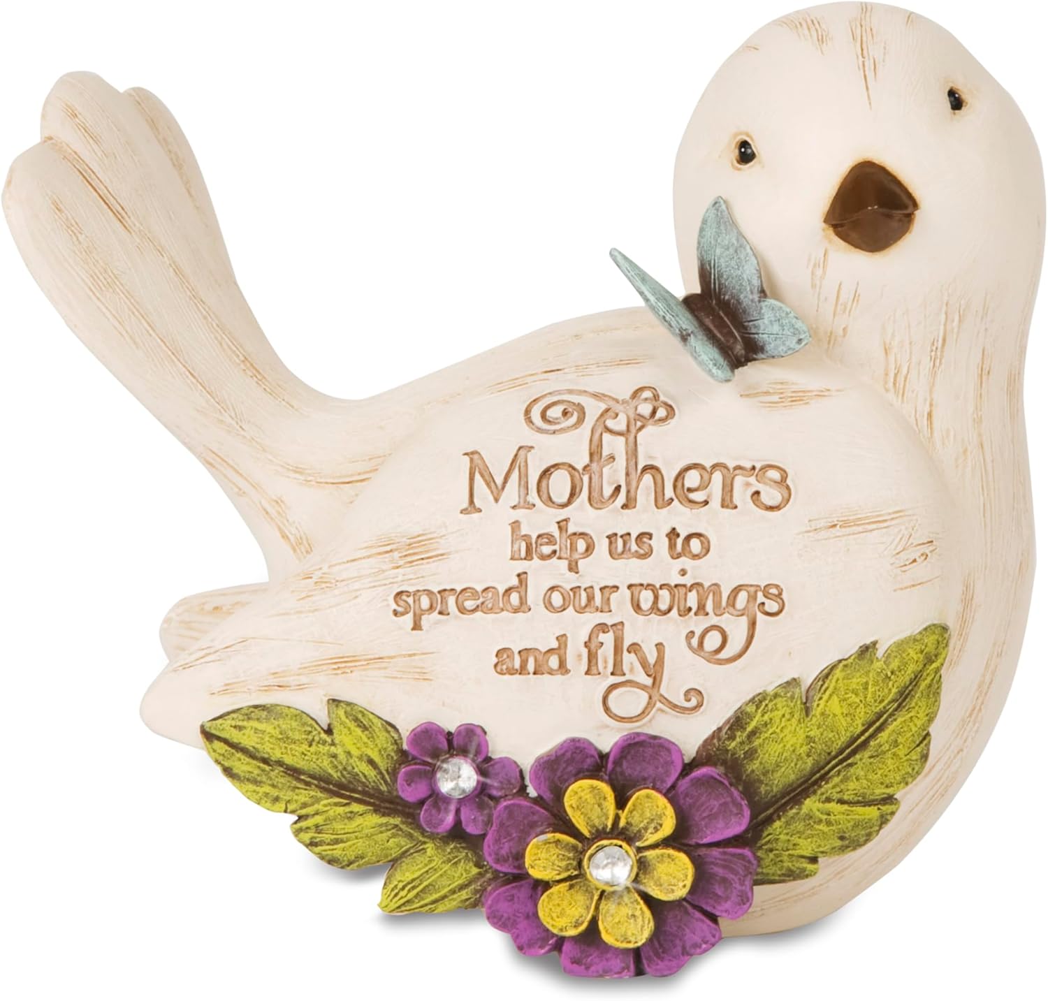 Pavilion Gift Company 41046 Simple Spirits Mother Bird Figurine, 3-1/2-Inch, Beige - Image 1