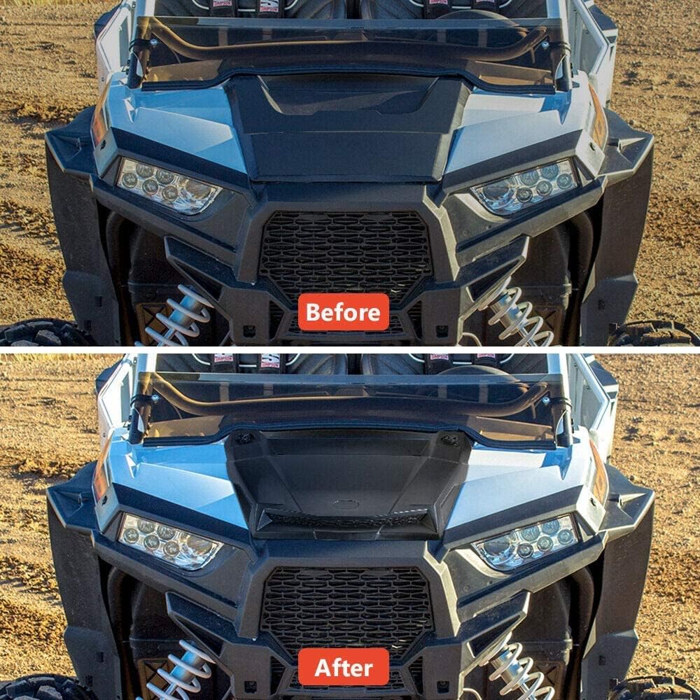 Matte black finish off-road vehicle hood