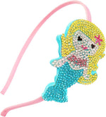 Bowbear crystal party headband mermaid front view sparkling hair accessory