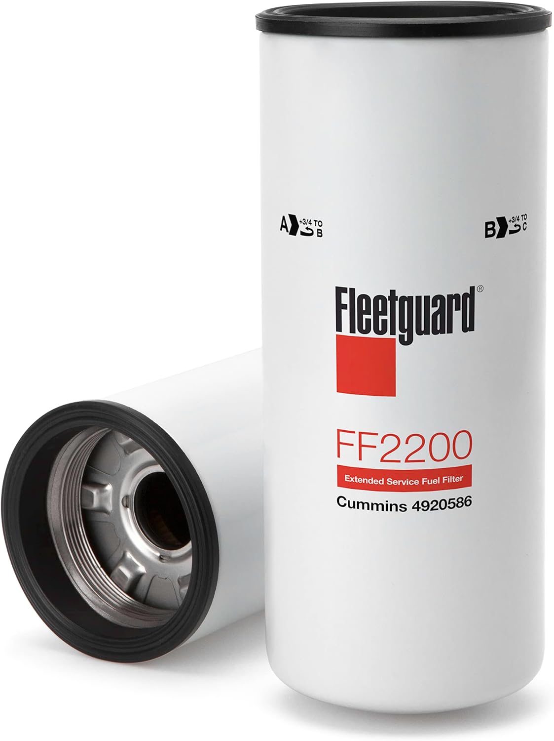 Cummins Fleetguard FF2200 fuel filter front view heavy duty replacement part