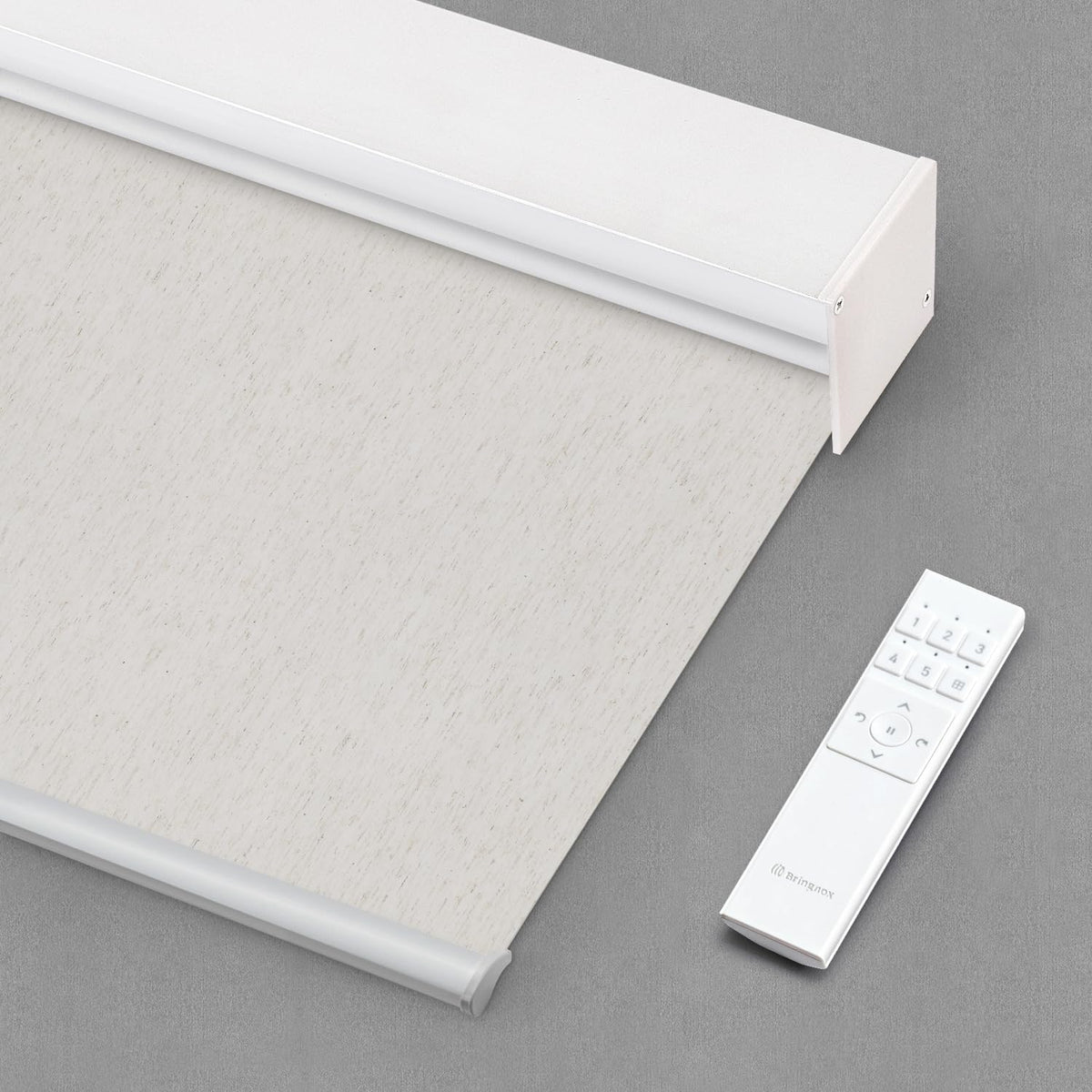 Bringnox Motorized Blinds with Remote, 100% Blackout Fabric Sample - Image 9
