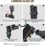 Lakwar telescope adapter connected to a spotting scope