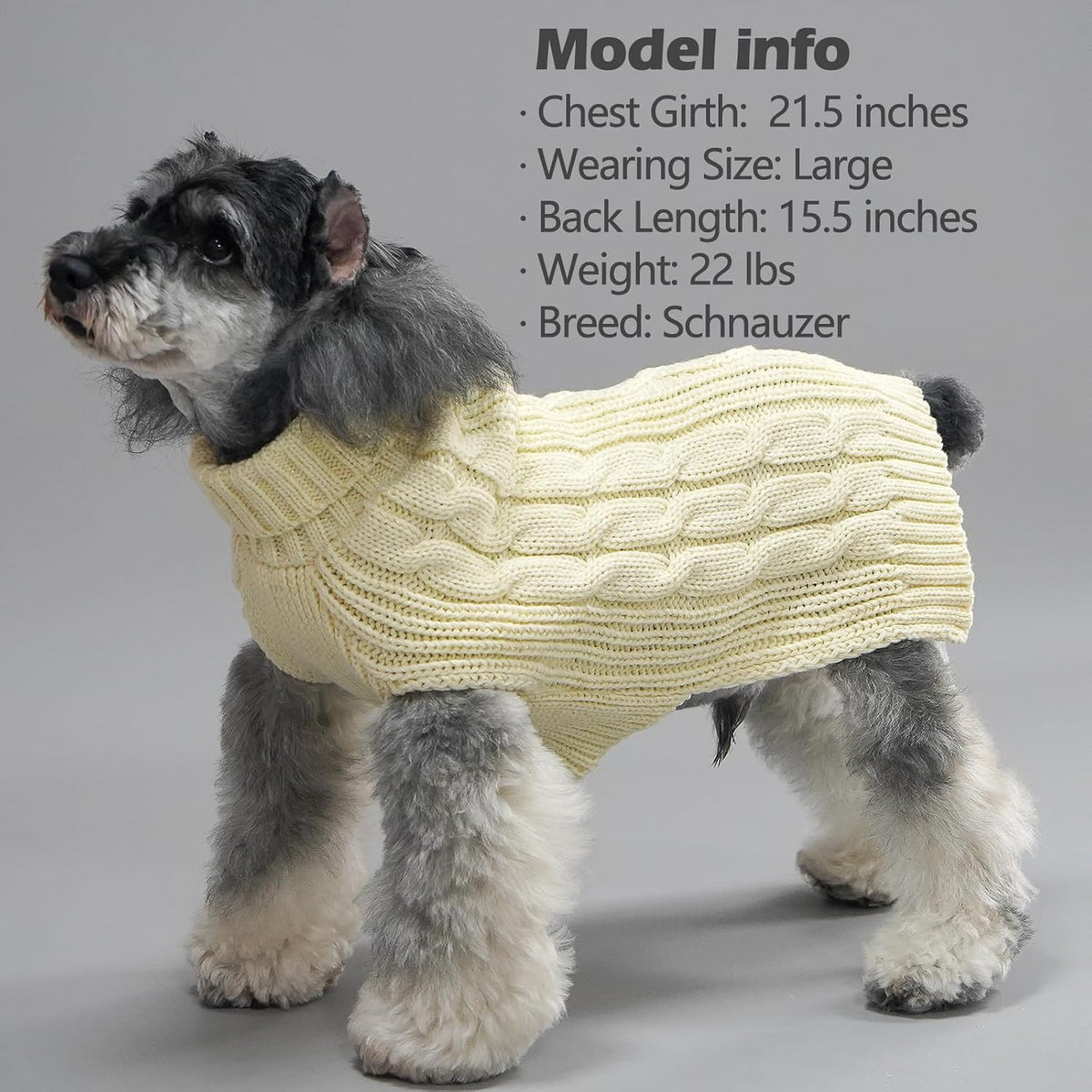 Side profile view of the stretchable acrylic dog clothing