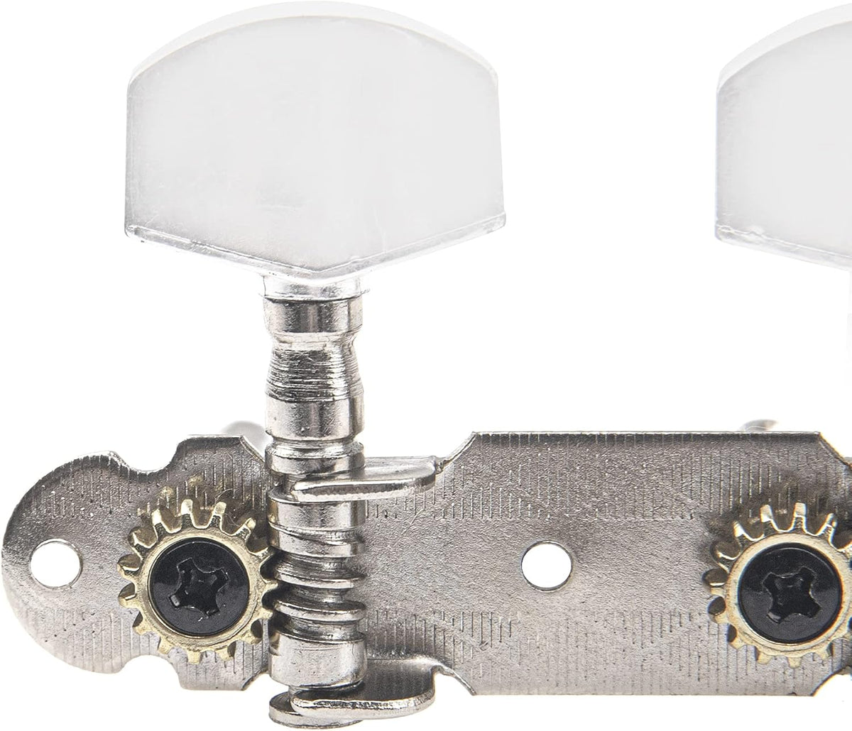 Yootones silver guitar tuning pegs close up view