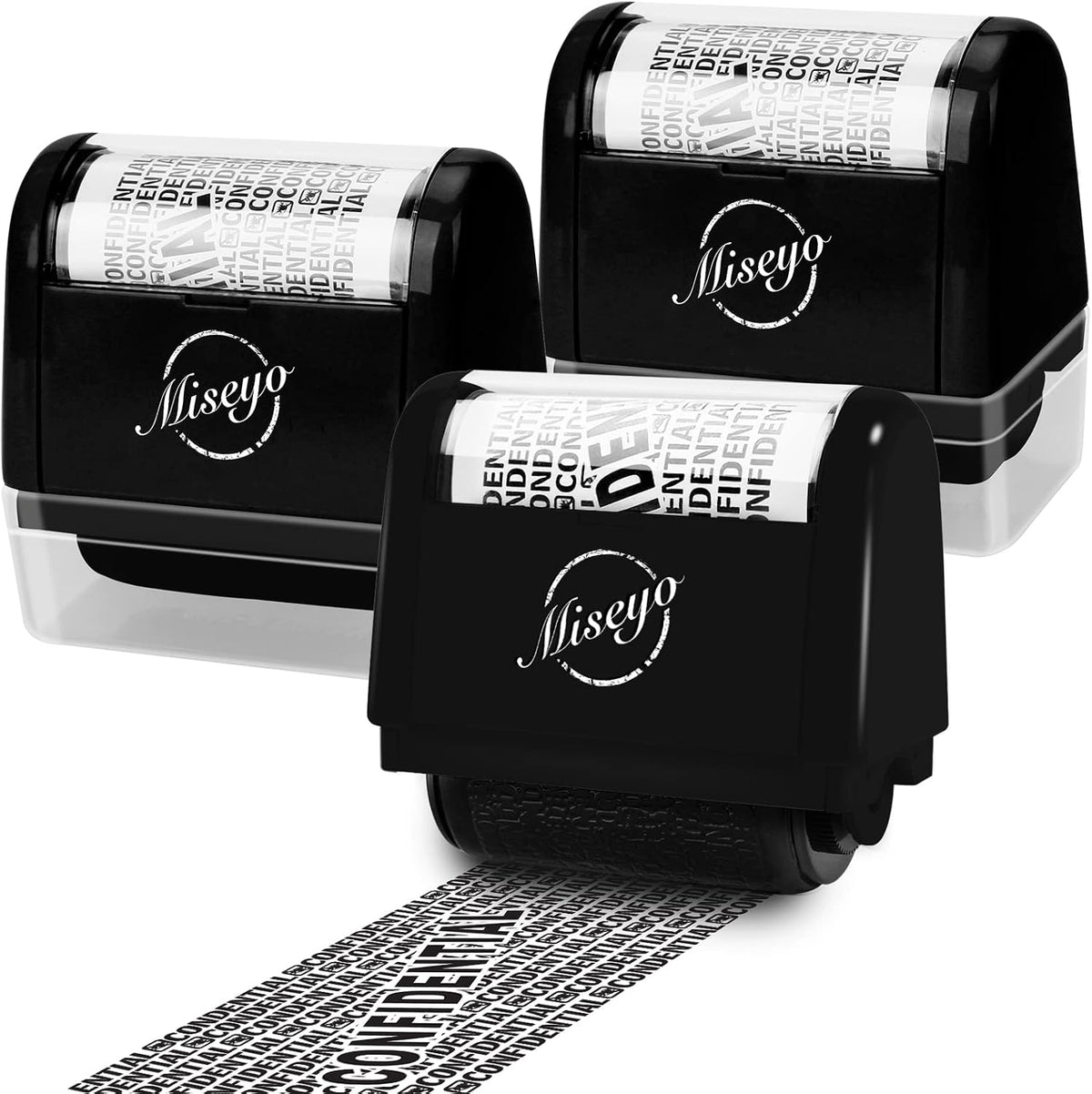 Miseyo Wide Roller Stamp Identity Theft Stamp 1.5 Inch Perfect for Privacy Protection - Yellow - Image 13