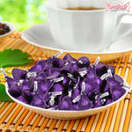 Dark chocolate kisses used as a baking ingredient for cookies