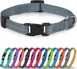 Joytale Dog Collars for Small Dogs, Feather-Light Double-Sided Reflective Nylon Collar for Night Safety, Adjustable Quick-Release for Growing Puppies, Hotpink, S (5/8" Width) - Image 15