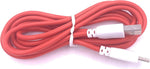 Angle shot of Xcivi red cable highlighting durable jacket material