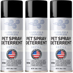 Berkland SSSCat compatible cat deterrent spray refill three pack front view packaged canisters