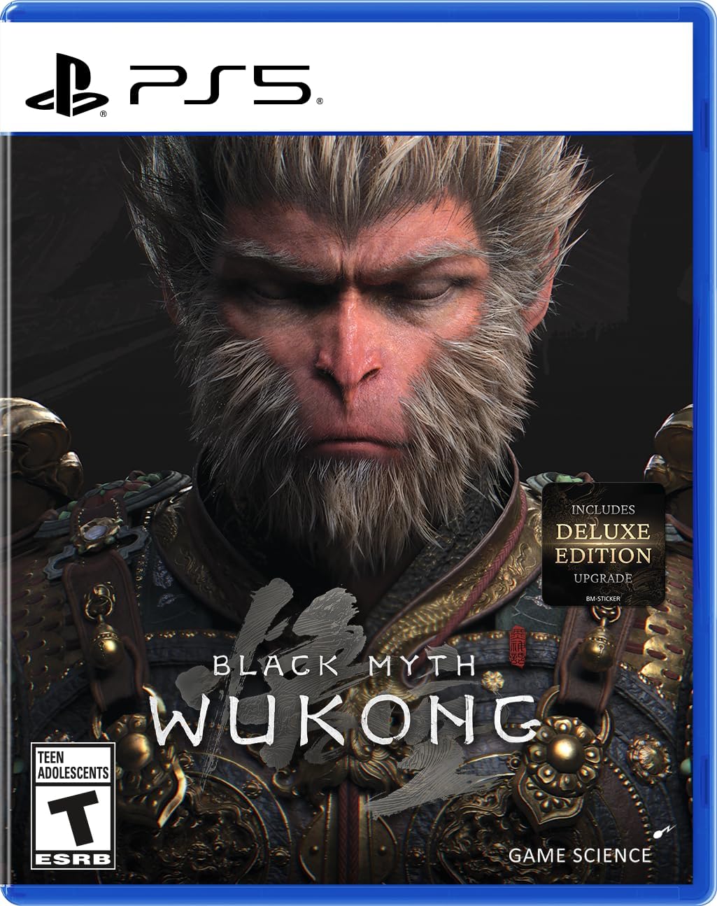 PM Studios Black Myth Wukong PlayStation 5 front view gaming disc box
