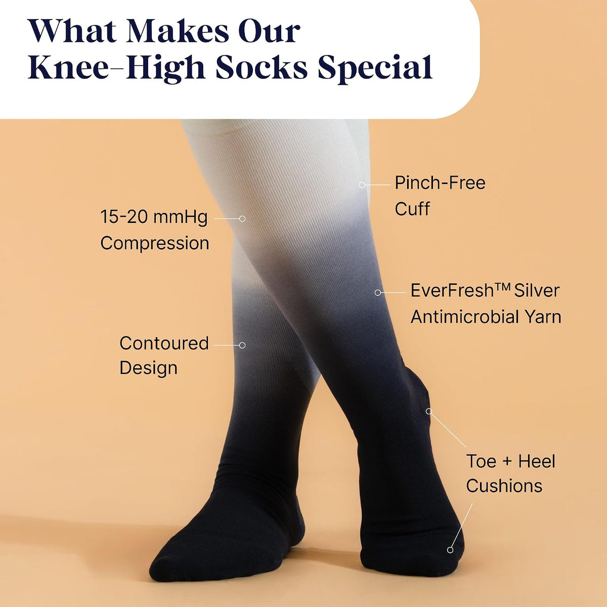 Comrad graduated support socks side profile