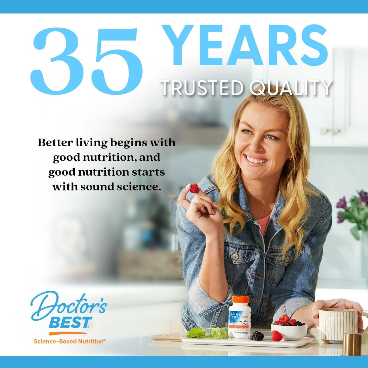 Doctor's Best dried yeast fermentate dietary supplement arrangement