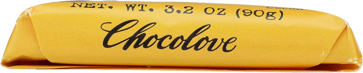 Gourmet Chocolove Milk Chocolate Toffee and Almond Bar close up view