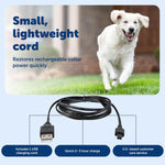 Premium imported PetSafe containment collar charger cord highlighting the universal USB connector end.