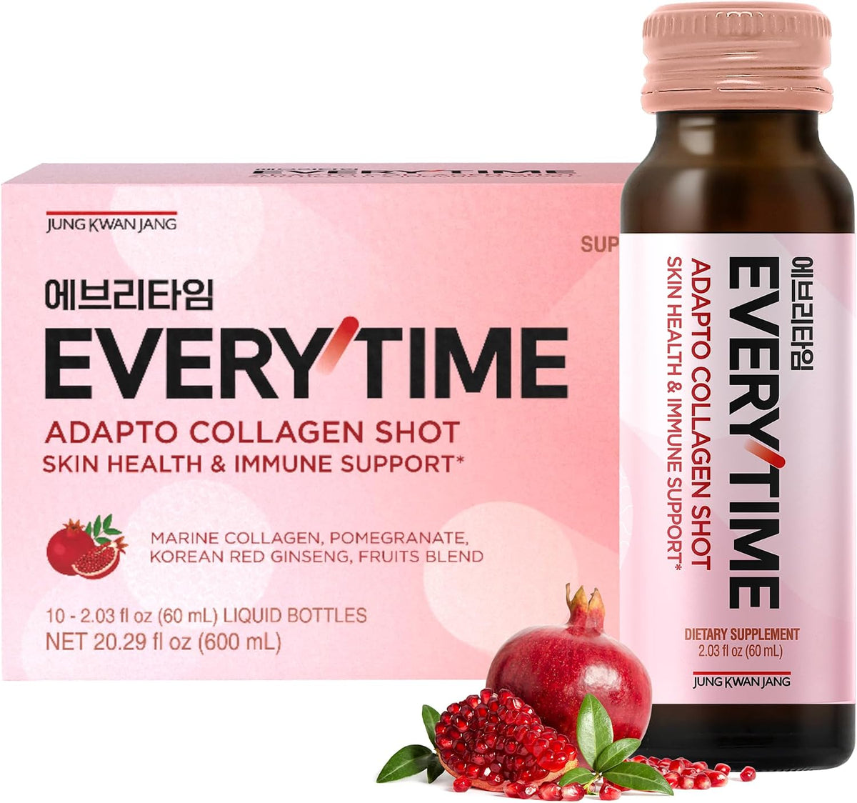 Daily adaptogenic beauty shot for skin elasticity and daily energy