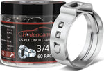 Hydencamm PEX crimp rings front view featuring stainless steel construction