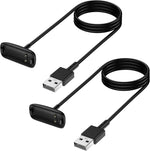 Mixblu replacement charger cable for Fitbit Inspire Three front view showing magnetic dock