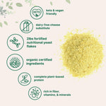 Micro Ingredients organic nutritional yeast flakes pouch back label